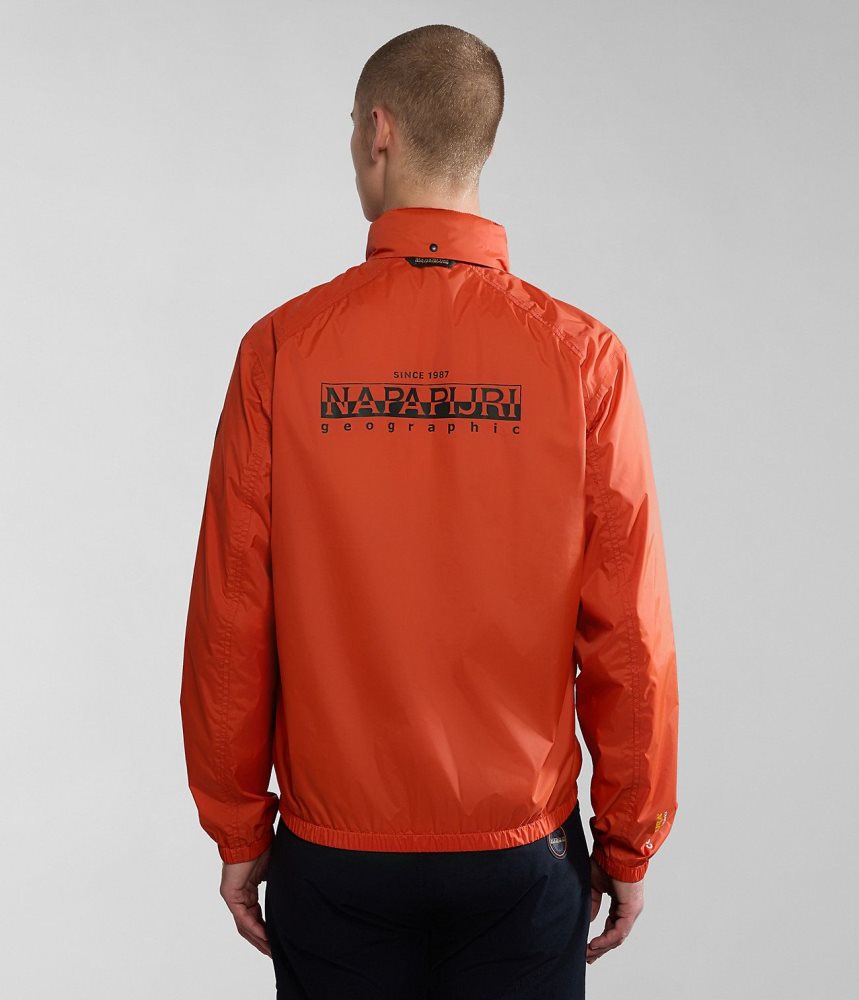 Napapijri Cloudy Windbreaker Short Jackets Heren Oranje | FAYSMEK-61