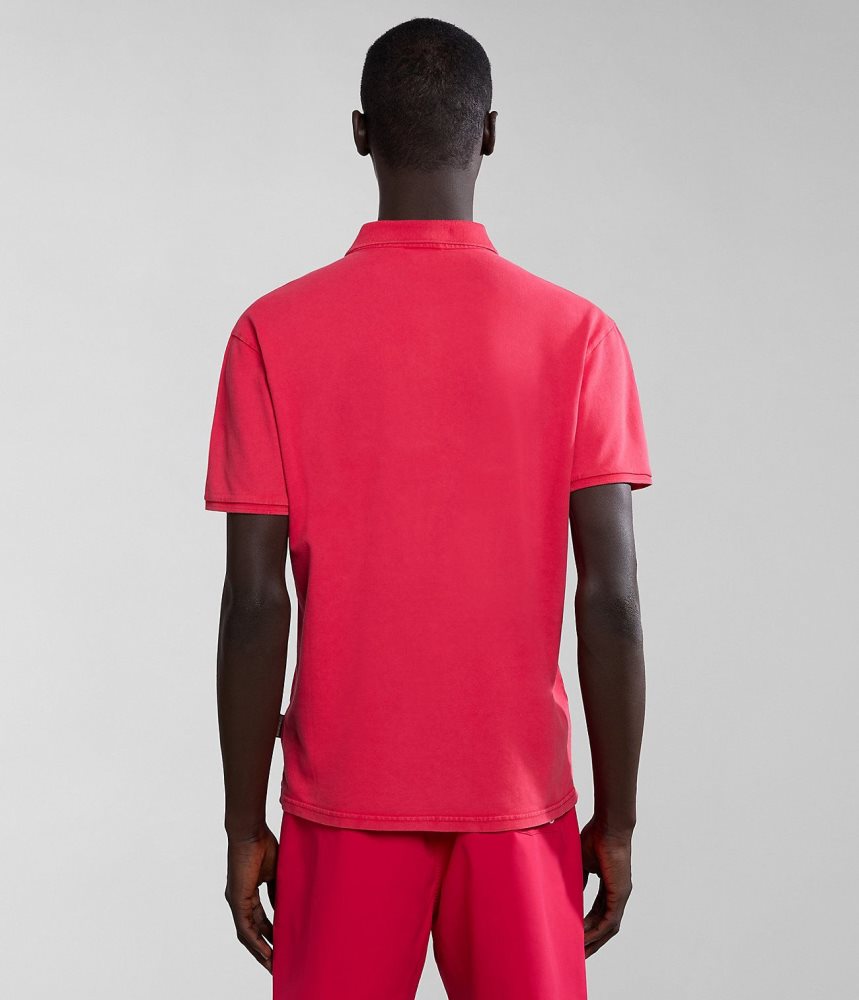Napapijri Colville Short Sleeve Polo Shirt Poloshirt Heren Rood | ZFGVDHO-47