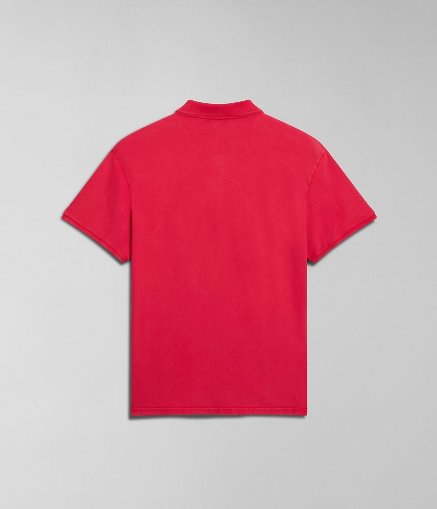 Napapijri Colville Short Sleeve Polo Shirt Poloshirt Heren Rood | ZFGVDHO-47