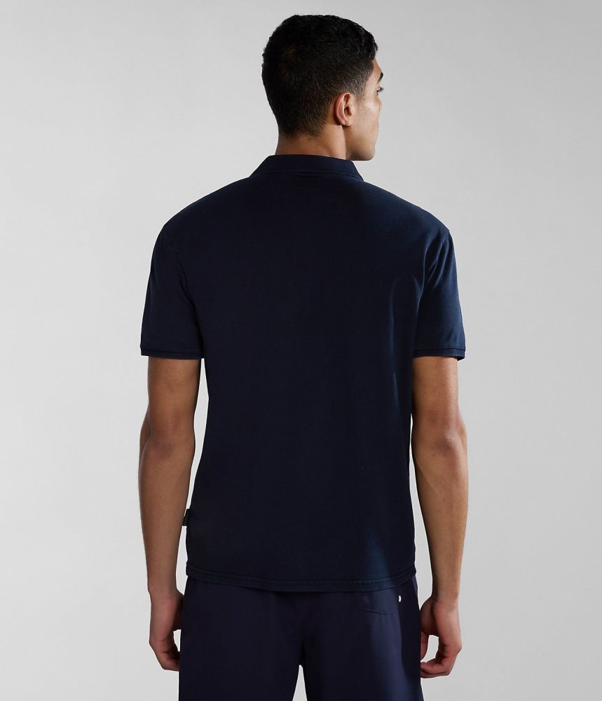 Napapijri Colville Short Sleeve Polo Shirt Poloshirt Heren Donkerblauw | PFKXGTZ-43