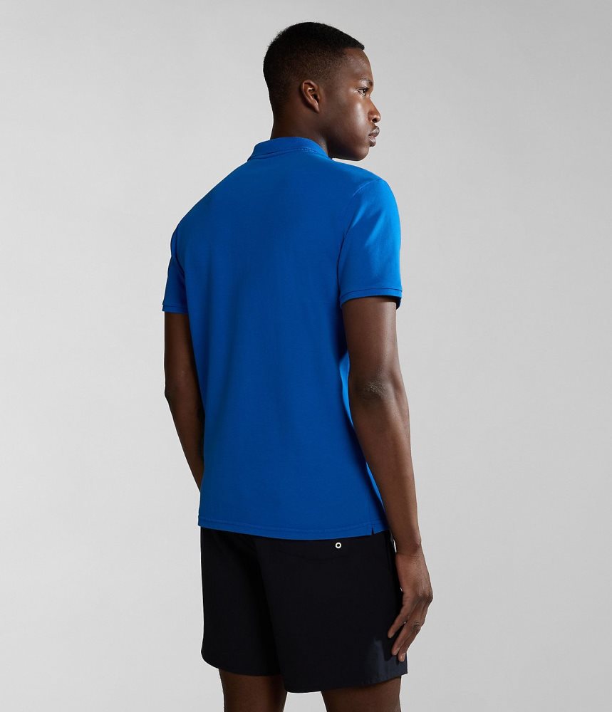 Napapijri Colville Short Sleeve Polo Shirt Poloshirt Heren Blauw | DSOGJAB-32