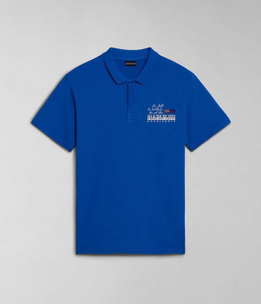 Napapijri Colville Short Sleeve Polo Shirt Poloshirt Heren Blauw | DSOGJAB-32