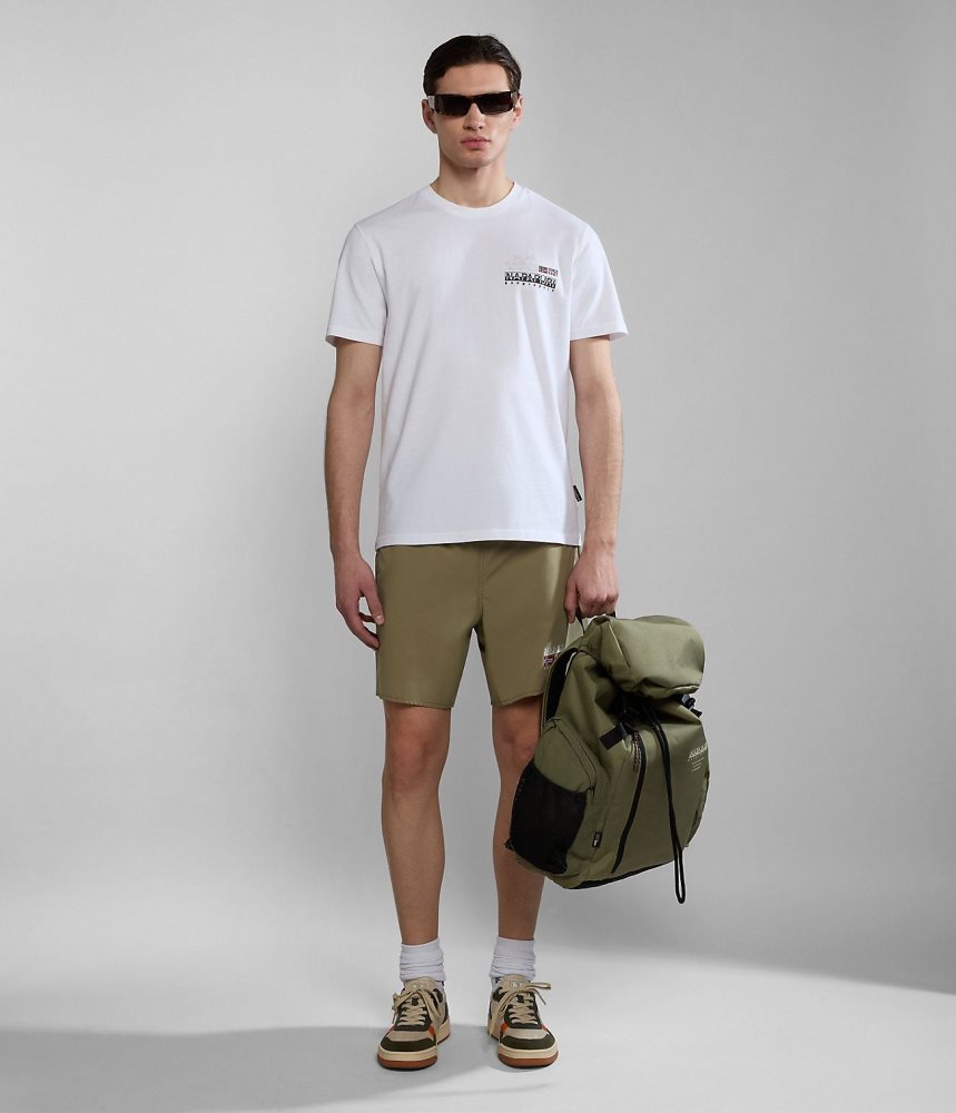 Napapijri Colville Short Sleeve T-Shirt T-shirts Heren Wit | DQKEWCR-34