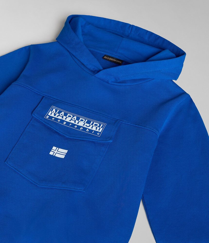 Napapijri Cree Hoodie (4-16 YEARS) Hoodie Kinderen Blauw | UHDWJIY-53