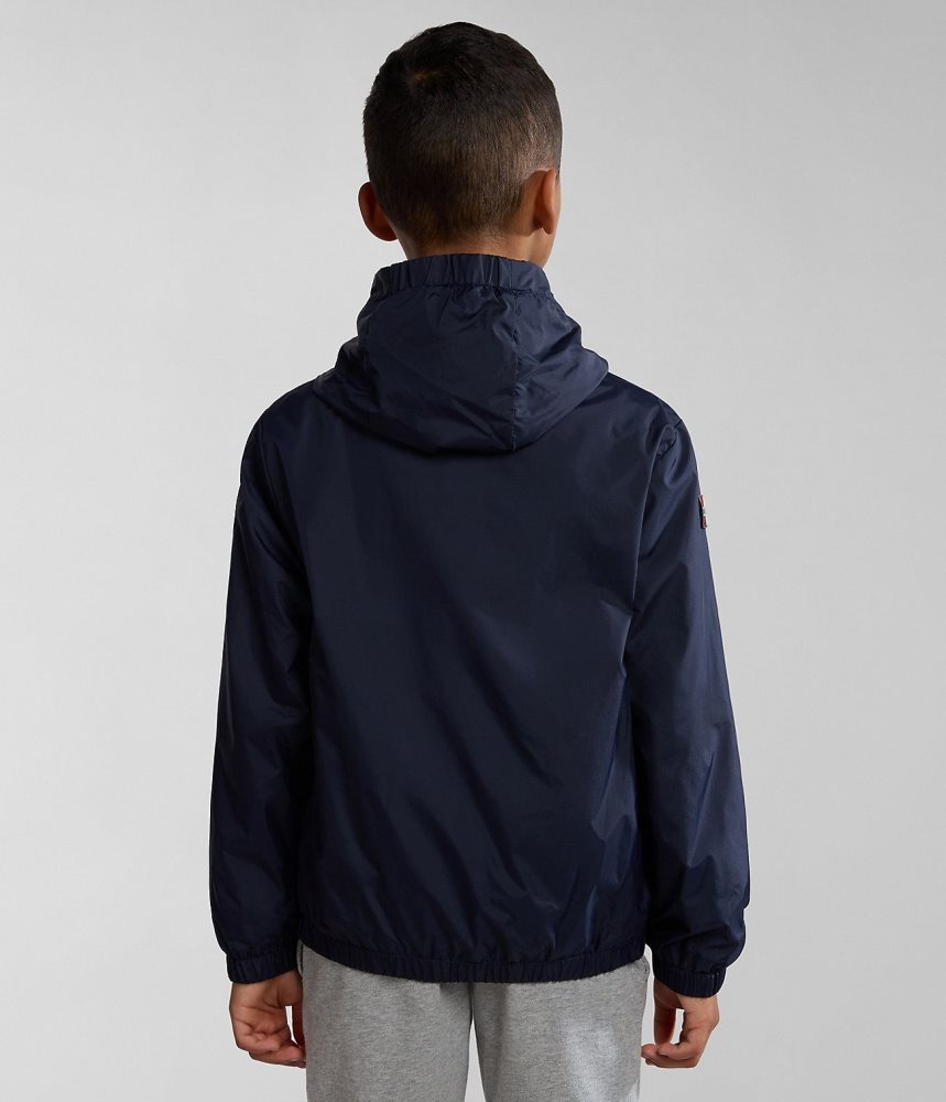 Napapijri Cree Packable Anorak (4-16 YEARS) Anoraks Kinderen Donkerblauw | BVKNLEO-47
