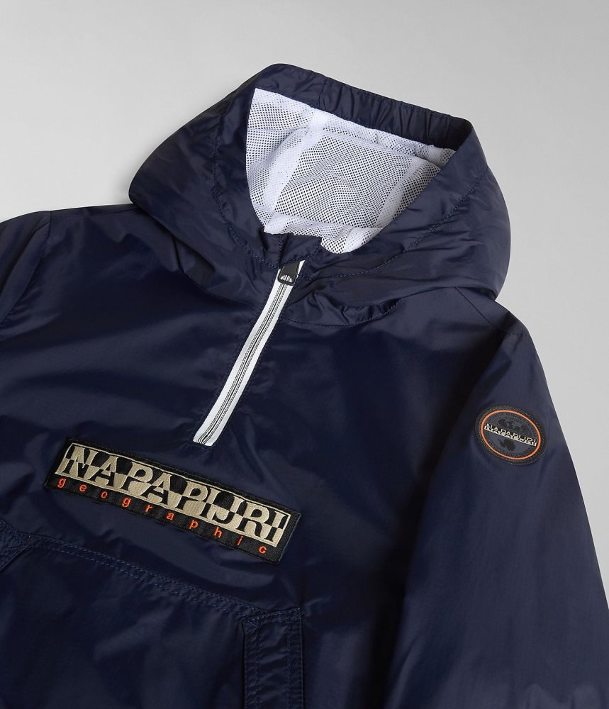 Napapijri Cree Packable Anorak (4-16 YEARS) Anoraks Kinderen Donkerblauw | BVKNLEO-47