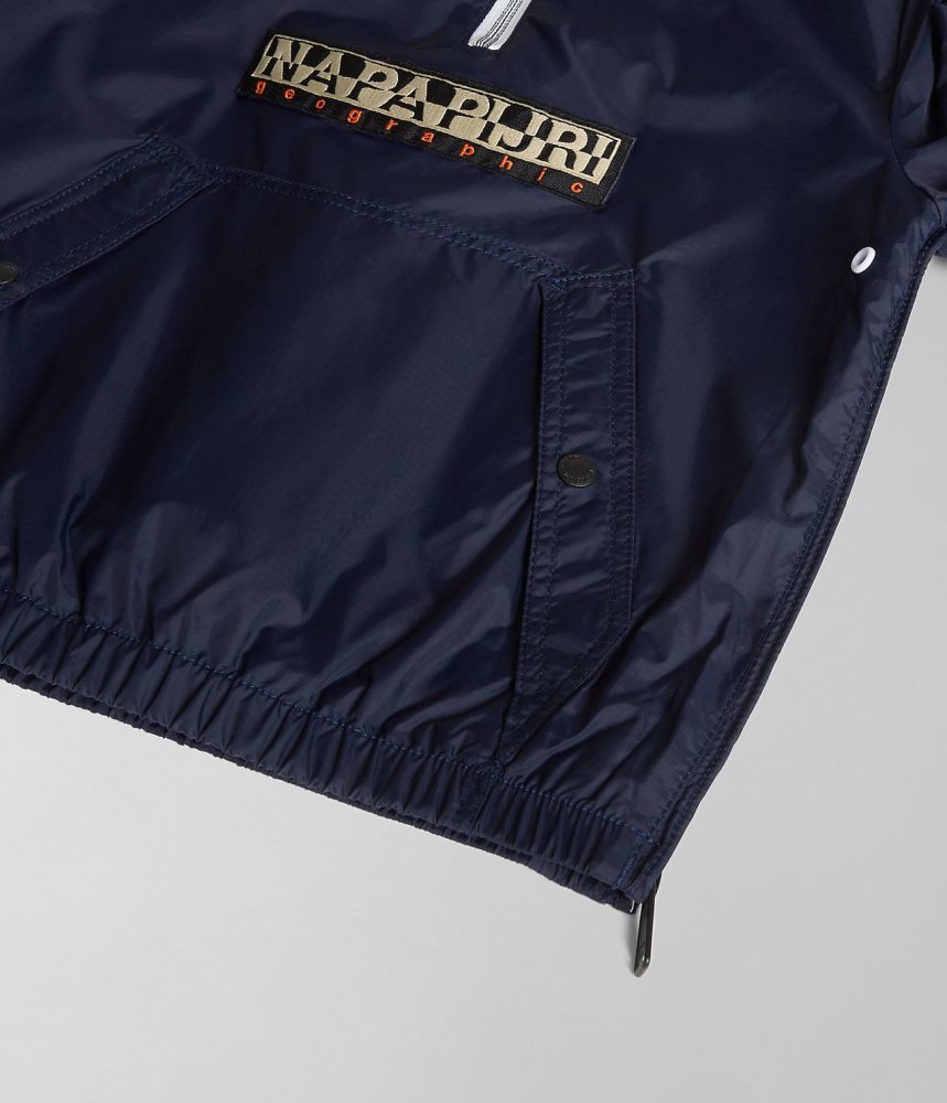 Napapijri Cree Packable Anorak (4-16 YEARS) Anoraks Kinderen Donkerblauw | BVKNLEO-47