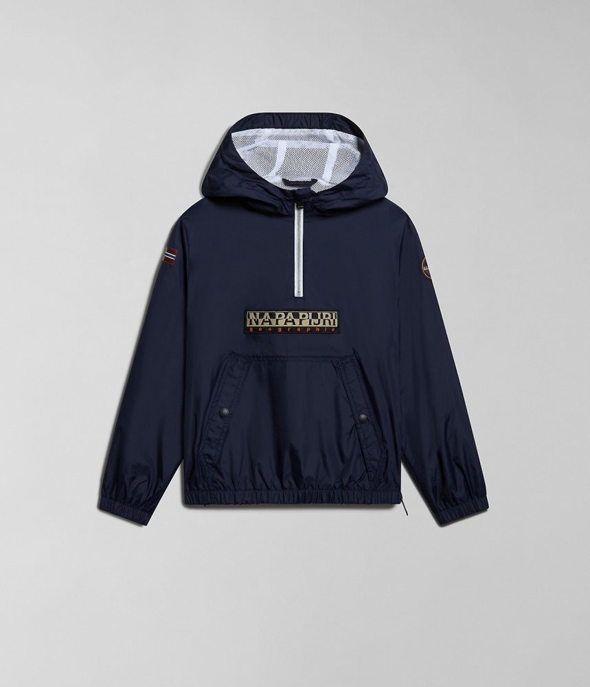Napapijri Cree Packable Anorak (4-16 YEARS) Anoraks Kinderen Donkerblauw | BVKNLEO-47