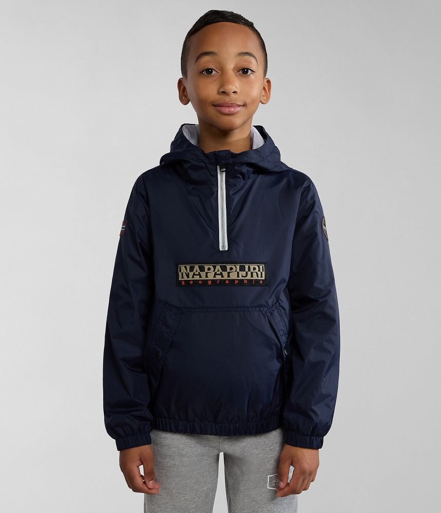 Napapijri Cree Packable Anorak (4-16 YEARS) Anoraks Kinderen Donkerblauw | BVKNLEO-47