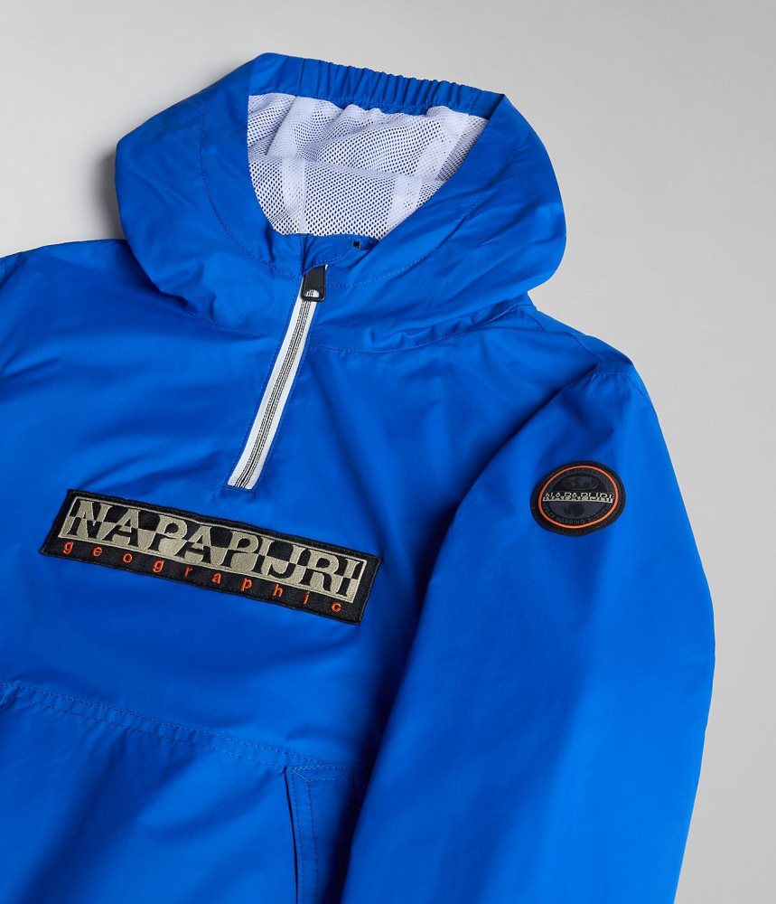 Napapijri Cree Packable Anorak (4-16 YEARS) Anoraks Kinderen Blauw | WJQZOTU-07