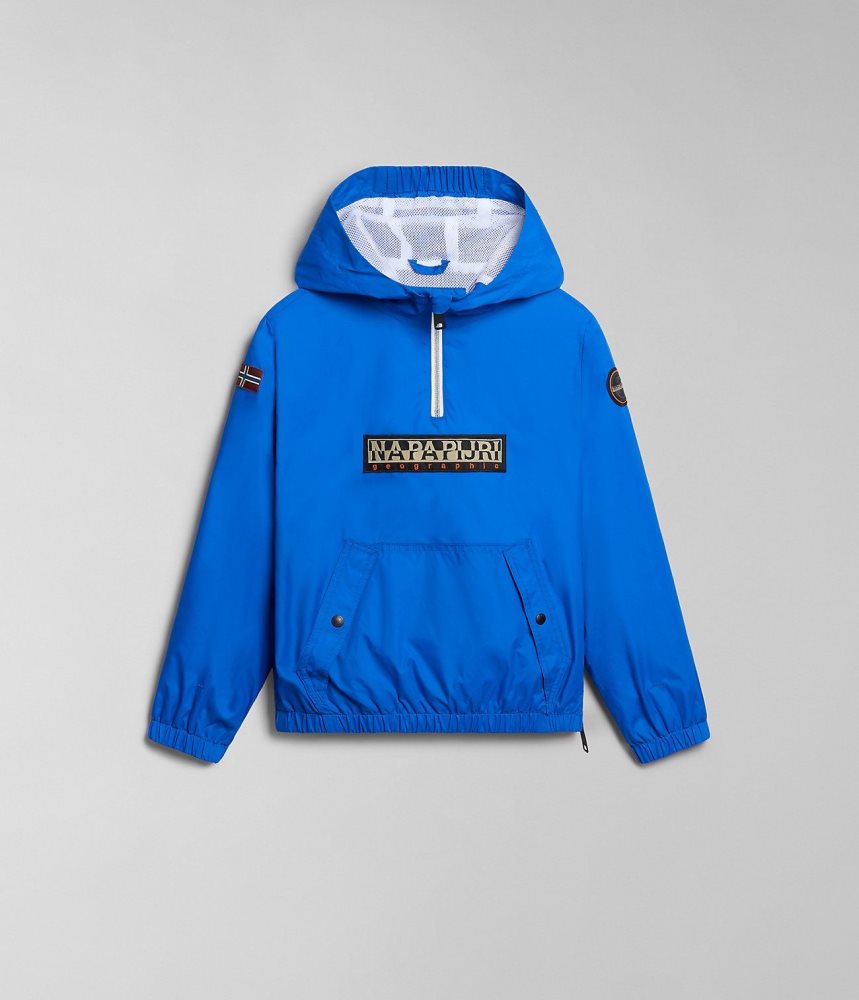 Napapijri Cree Packable Anorak (4-16 YEARS) Anoraks Kinderen Blauw | WJQZOTU-07