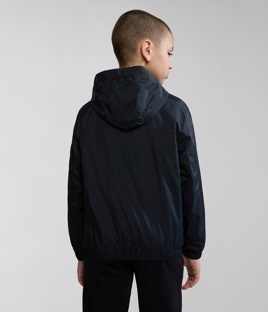 Napapijri Cree Packable Anorak (4-16 YEARS) Anoraks Kinderen Zwart | TLXZPEC-96