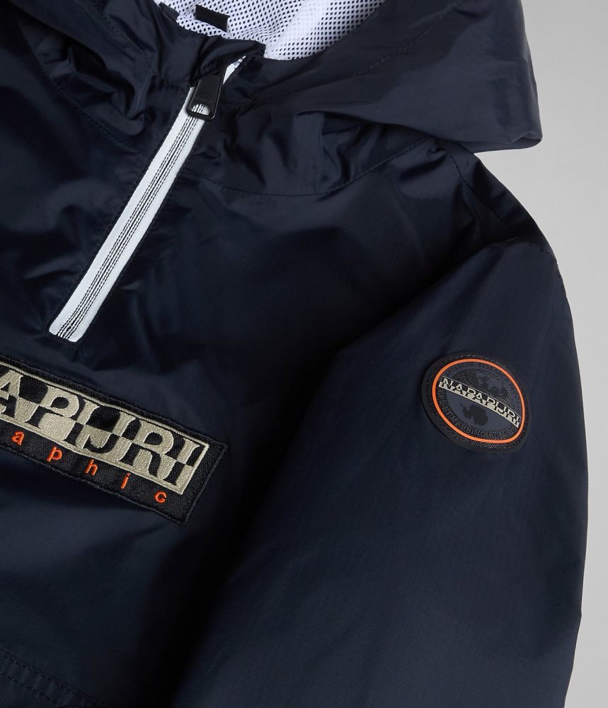 Napapijri Cree Packable Anorak (4-16 YEARS) Anoraks Kinderen Zwart | TLXZPEC-96