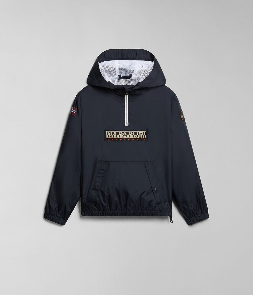 Napapijri Cree Packable Anorak (4-16 YEARS) Anoraks Kinderen Zwart | TLXZPEC-96