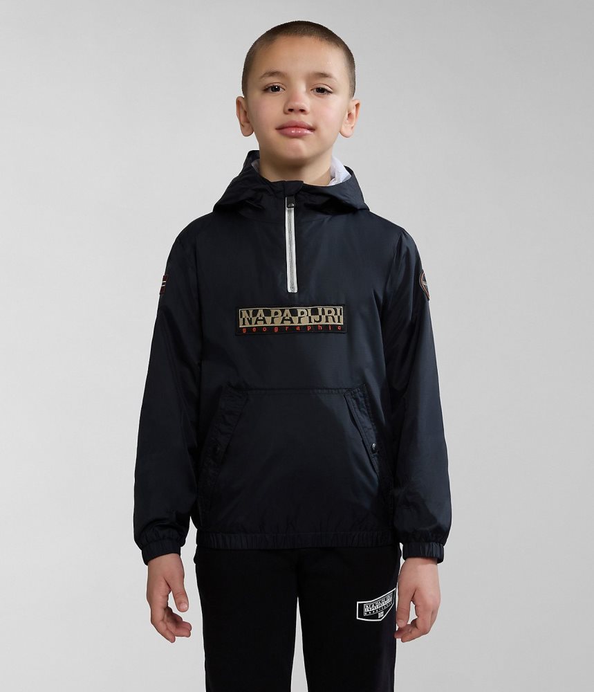 Napapijri Cree Packable Anorak (4-16 YEARS) Anoraks Kinderen Zwart | TLXZPEC-96