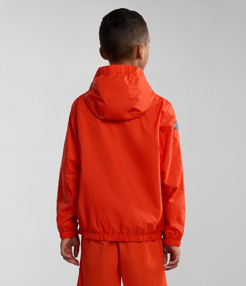 Napapijri Cree Packable Anorak (4-16 YEARS) Anoraks Kinderen Oranje | QSDECYG-14
