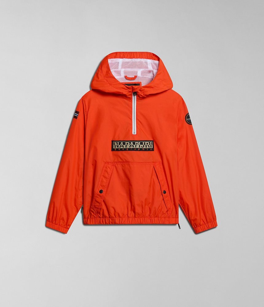 Napapijri Cree Packable Anorak (4-16 YEARS) Anoraks Kinderen Oranje | QSDECYG-14