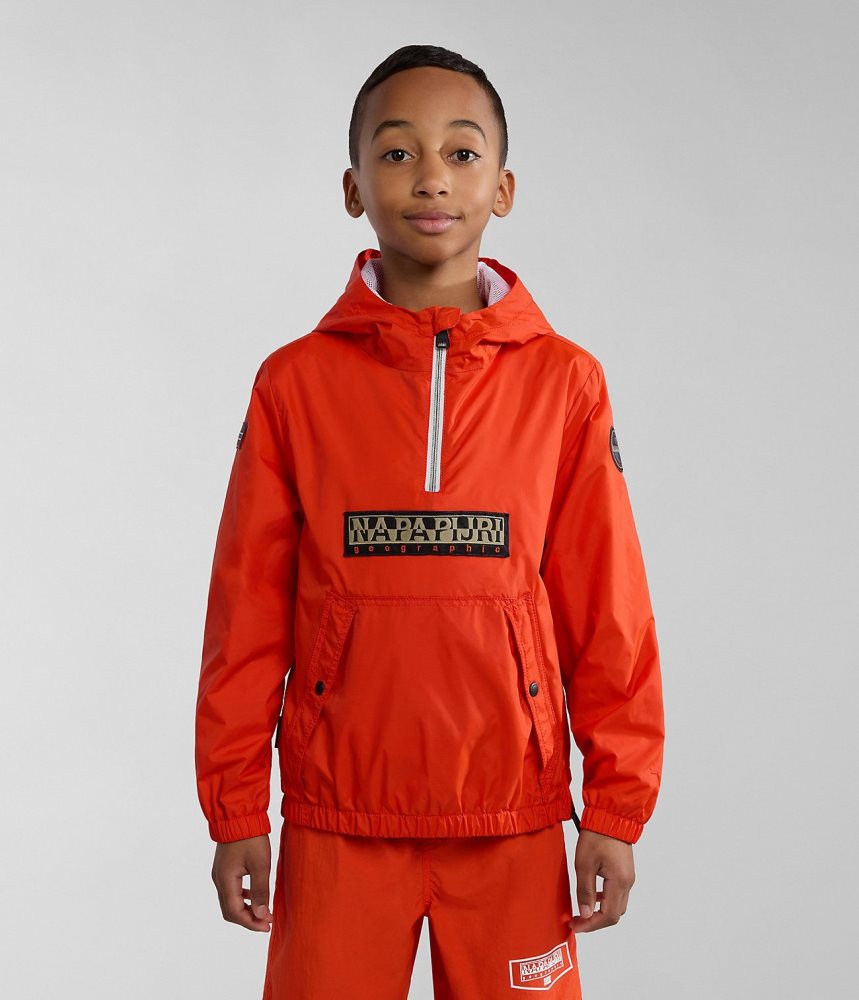 Napapijri Cree Packable Anorak (4-16 YEARS) Anoraks Kinderen Oranje | QSDECYG-14