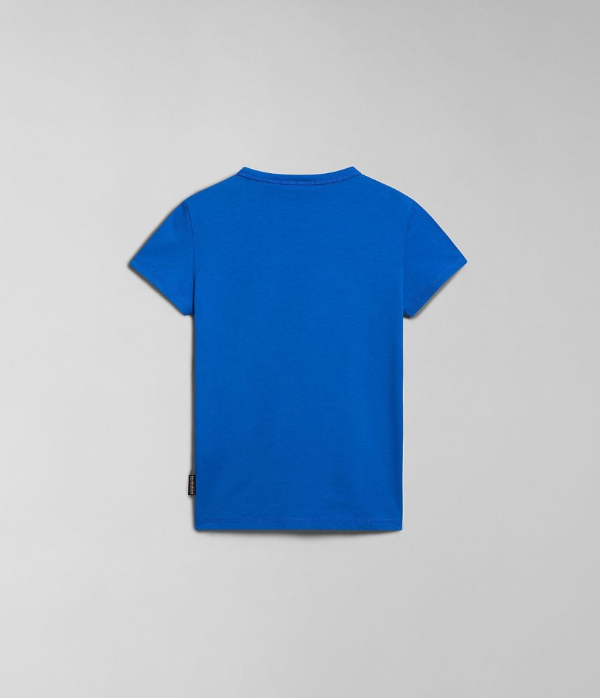 Napapijri Cree Short Sleeve T-Shirt (4-16 YEARS) T-shirts Kinderen Blauw | ONXCVWP-27