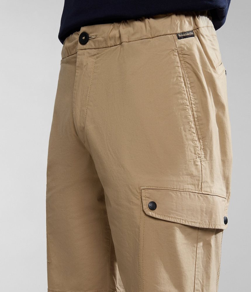 Napapijri Dease Bermuda Shorts Korte Broek Heren Beige | LZJTDAV-35