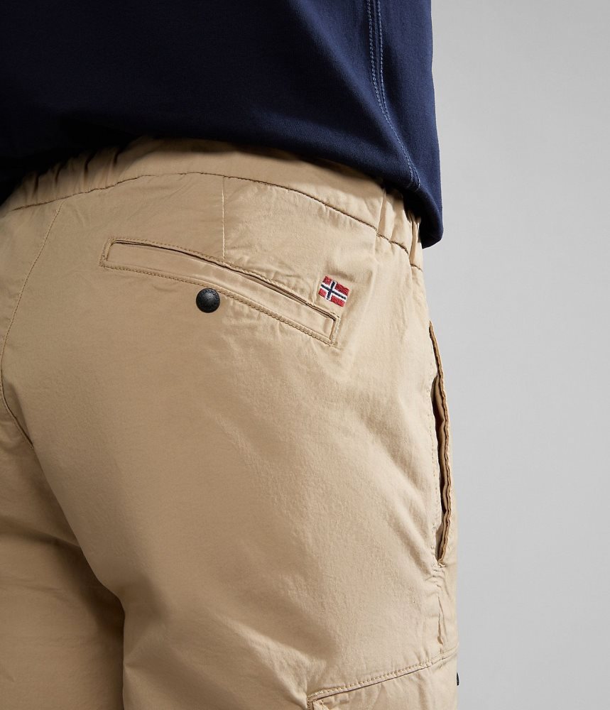 Napapijri Dease Bermuda Shorts Korte Broek Heren Beige | LZJTDAV-35