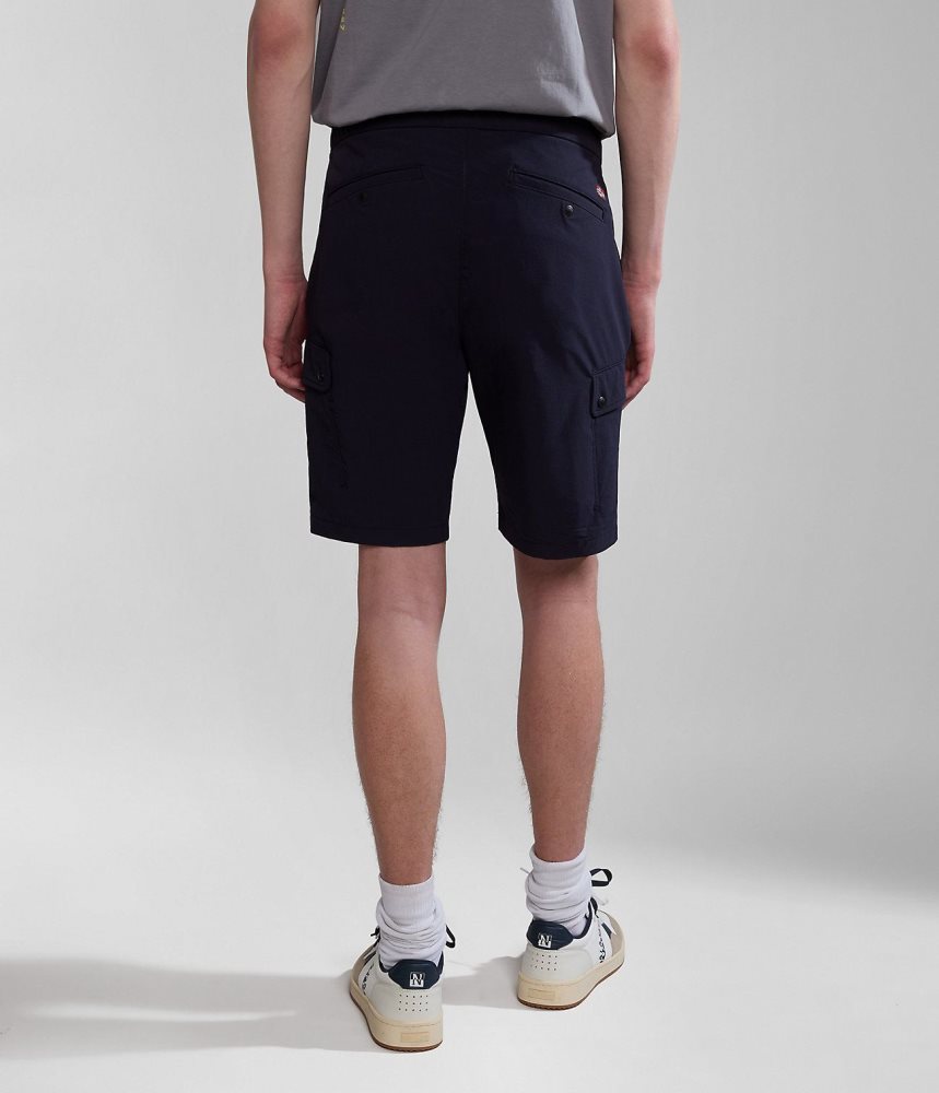 Napapijri Dease Tech Bermuda Shorts Korte Broek Heren Donkerblauw | TGVOPDL-83