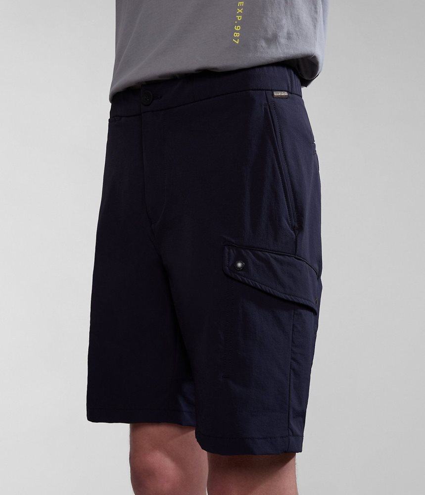 Napapijri Dease Tech Bermuda Shorts Korte Broek Heren Donkerblauw | TGVOPDL-83