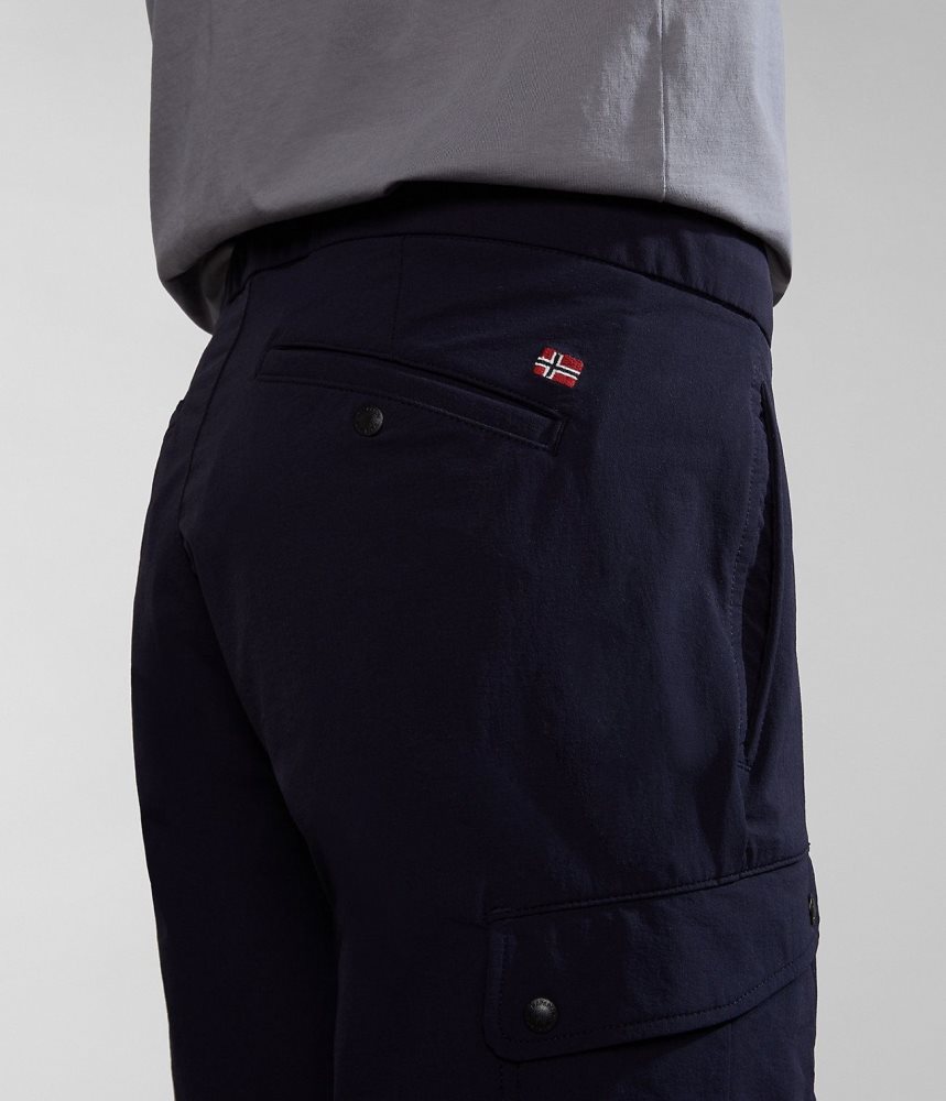 Napapijri Dease Tech Bermuda Shorts Korte Broek Heren Donkerblauw | TGVOPDL-83