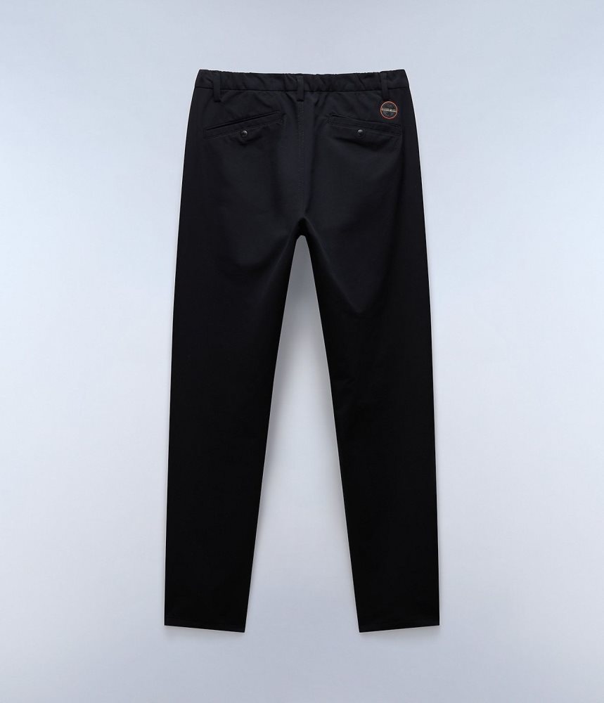 Napapijri Dease Tech Winter Chino Trousers Chino Broek Heren Zwart | OBMFWIA-30