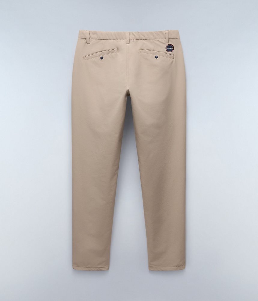 Napapijri Dease Tech Winter Chino Trousers Chino Broek Heren Beige | FRKGPJB-84