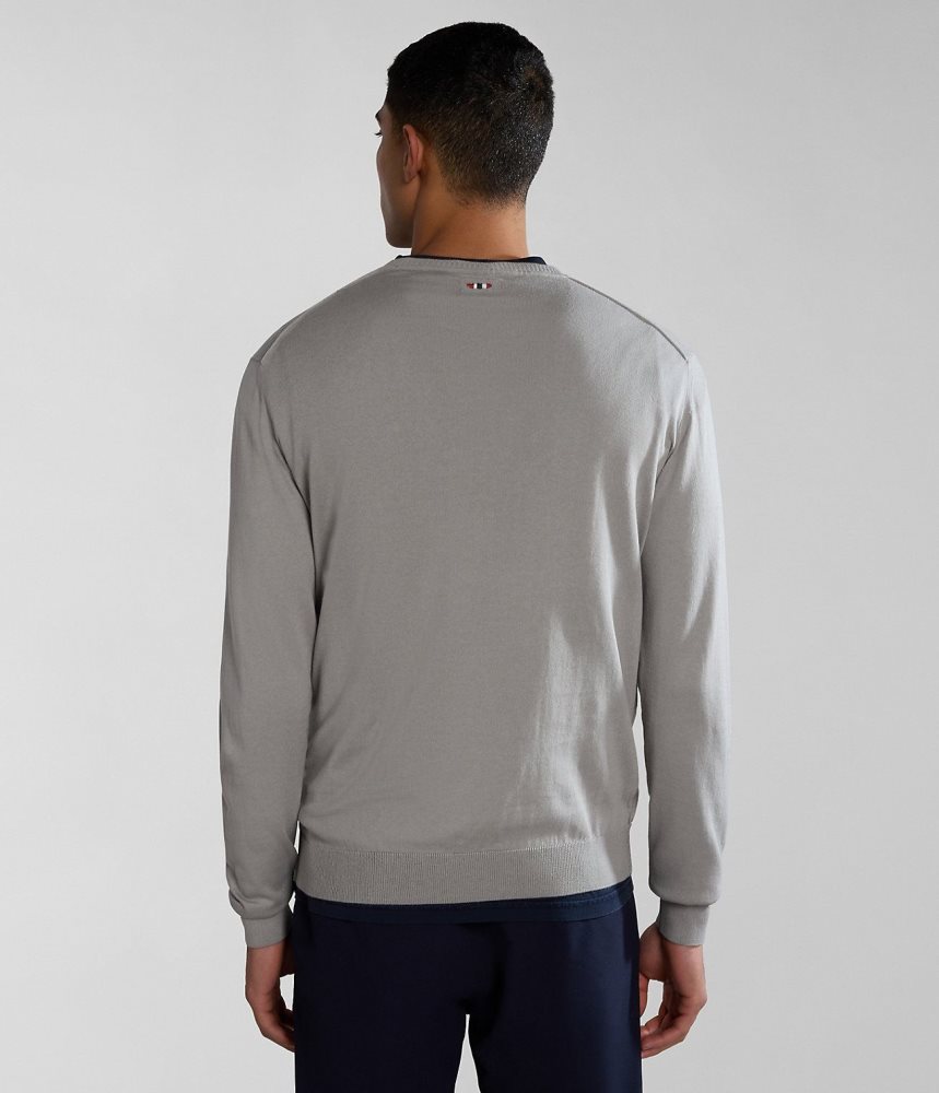 Napapijri Decatur Jumper Jumpers Heren Grijs | LOEJMFI-72