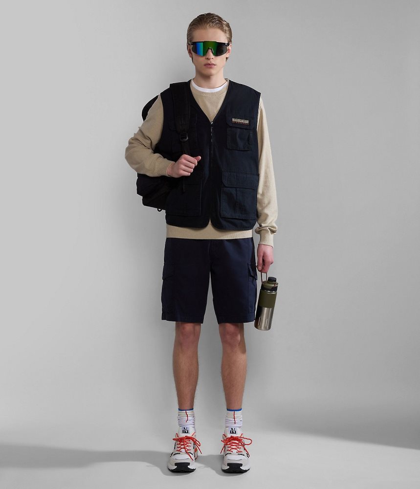 Napapijri Deline Bermuda Shorts Korte Broek Heren Donkerblauw | QNTLMRI-62