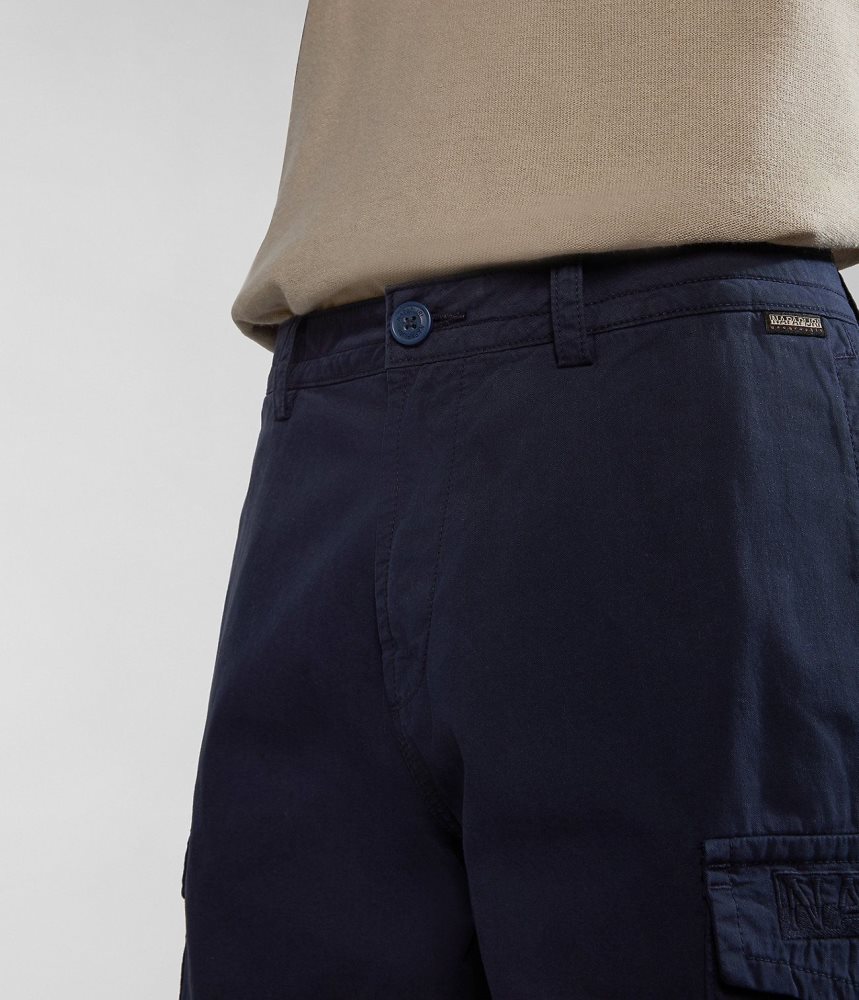 Napapijri Deline Bermuda Shorts Korte Broek Heren Donkerblauw | QNTLMRI-62