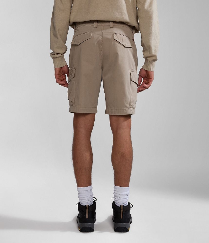 Napapijri Deline Bermuda Shorts Korte Broek Heren Beige | KGMUSIL-43