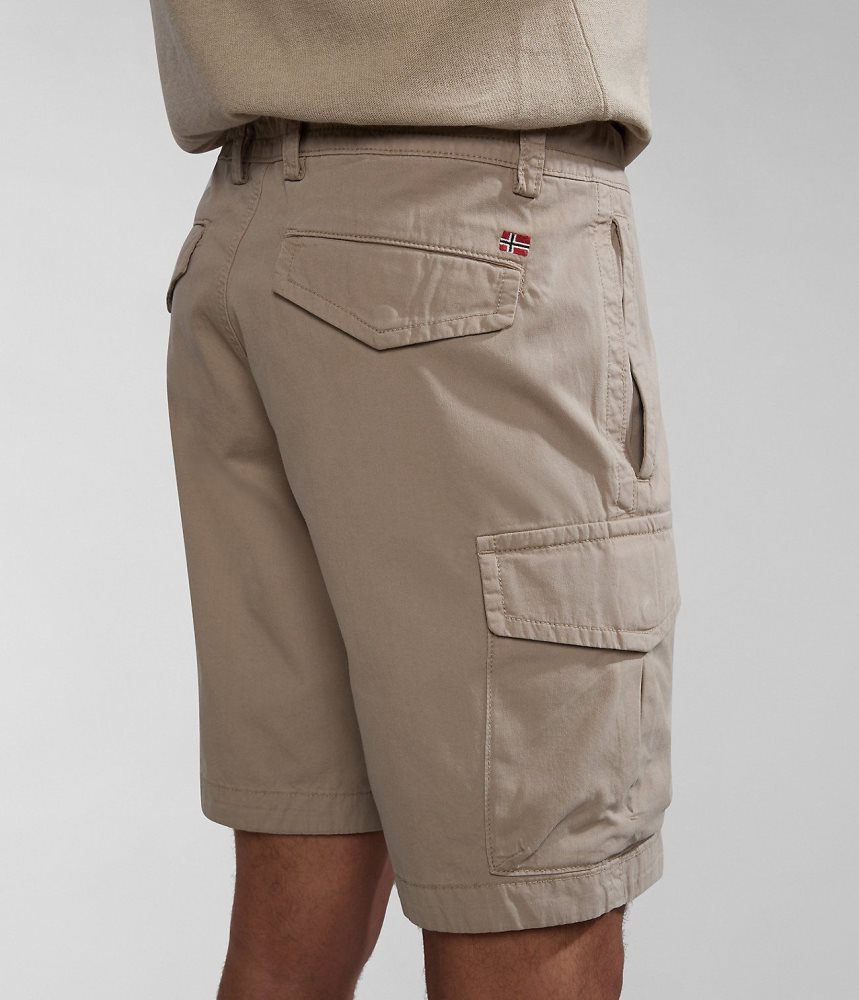Napapijri Deline Bermuda Shorts Korte Broek Heren Beige | KGMUSIL-43