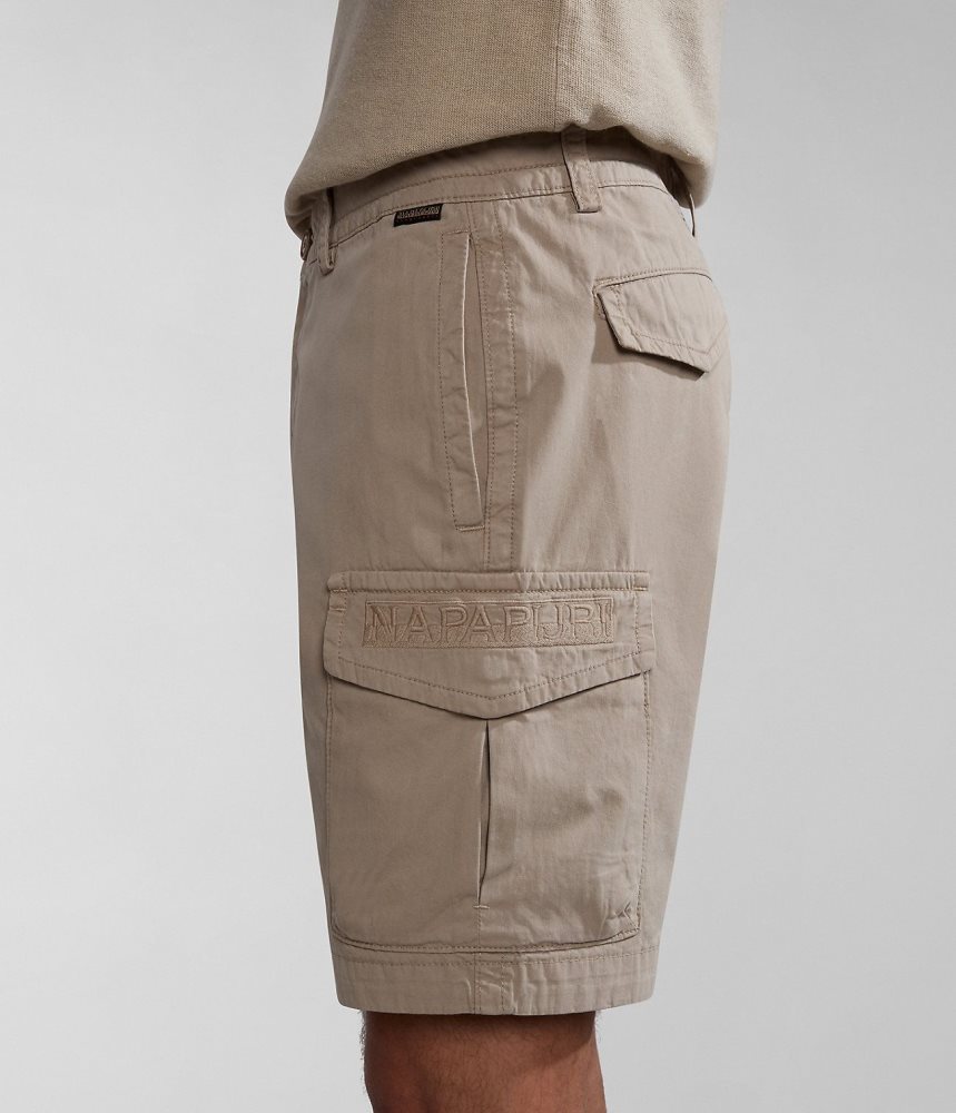 Napapijri Deline Bermuda Shorts Korte Broek Heren Beige | KGMUSIL-43