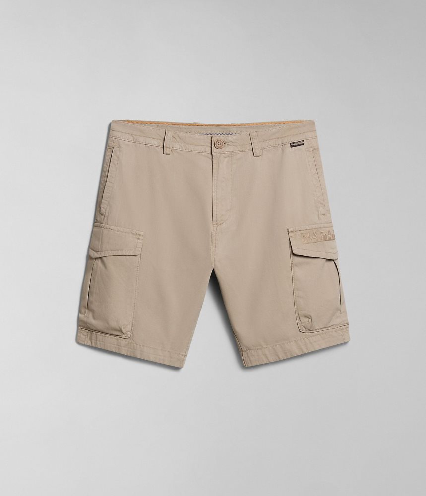 Napapijri Deline Bermuda Shorts Korte Broek Heren Beige | KGMUSIL-43
