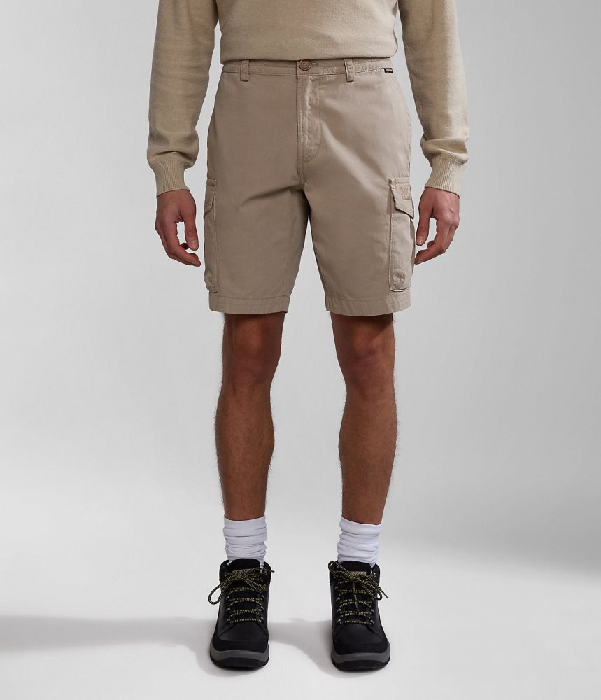Napapijri Deline Bermuda Shorts Korte Broek Heren Beige | KGMUSIL-43