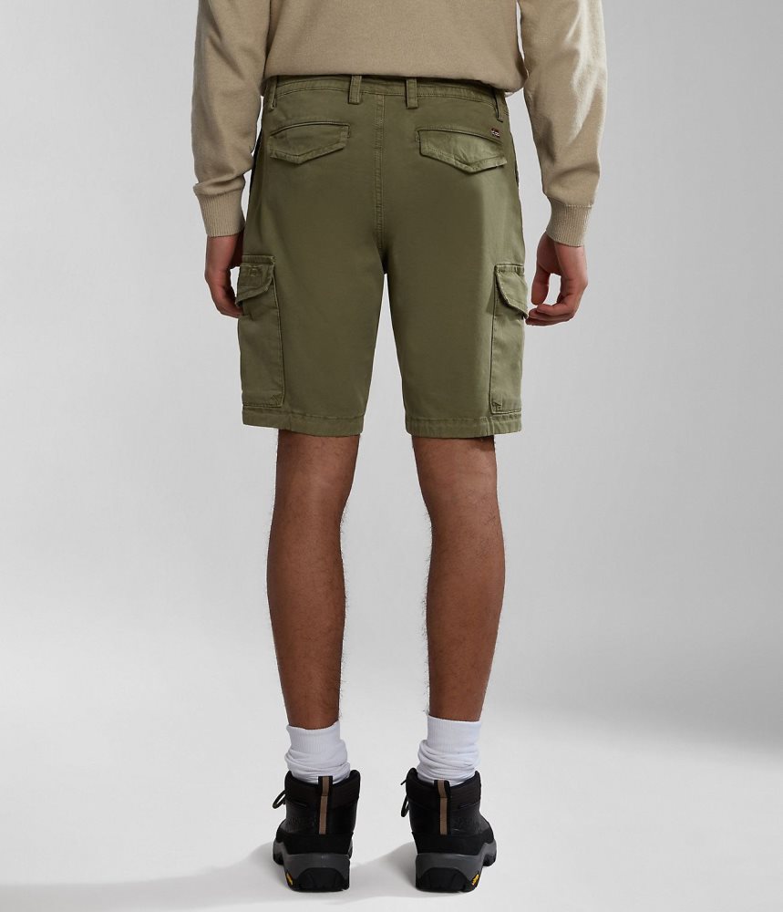 Napapijri Deline Bermuda Shorts Korte Broek Heren Groen | JEFDTQL-49