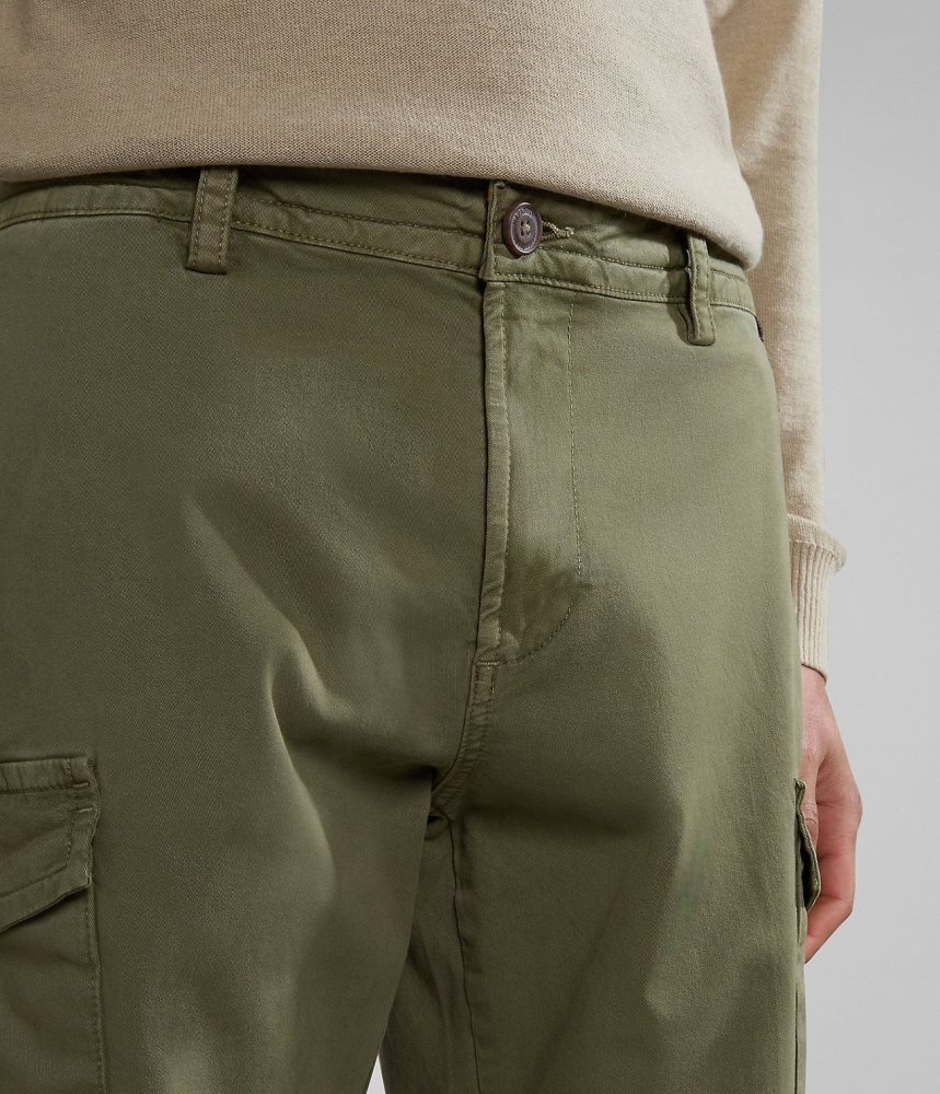 Napapijri Deline Bermuda Shorts Korte Broek Heren Groen | JEFDTQL-49