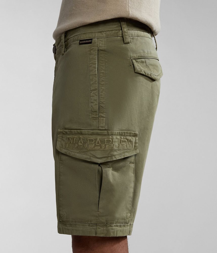 Napapijri Deline Bermuda Shorts Korte Broek Heren Groen | JEFDTQL-49
