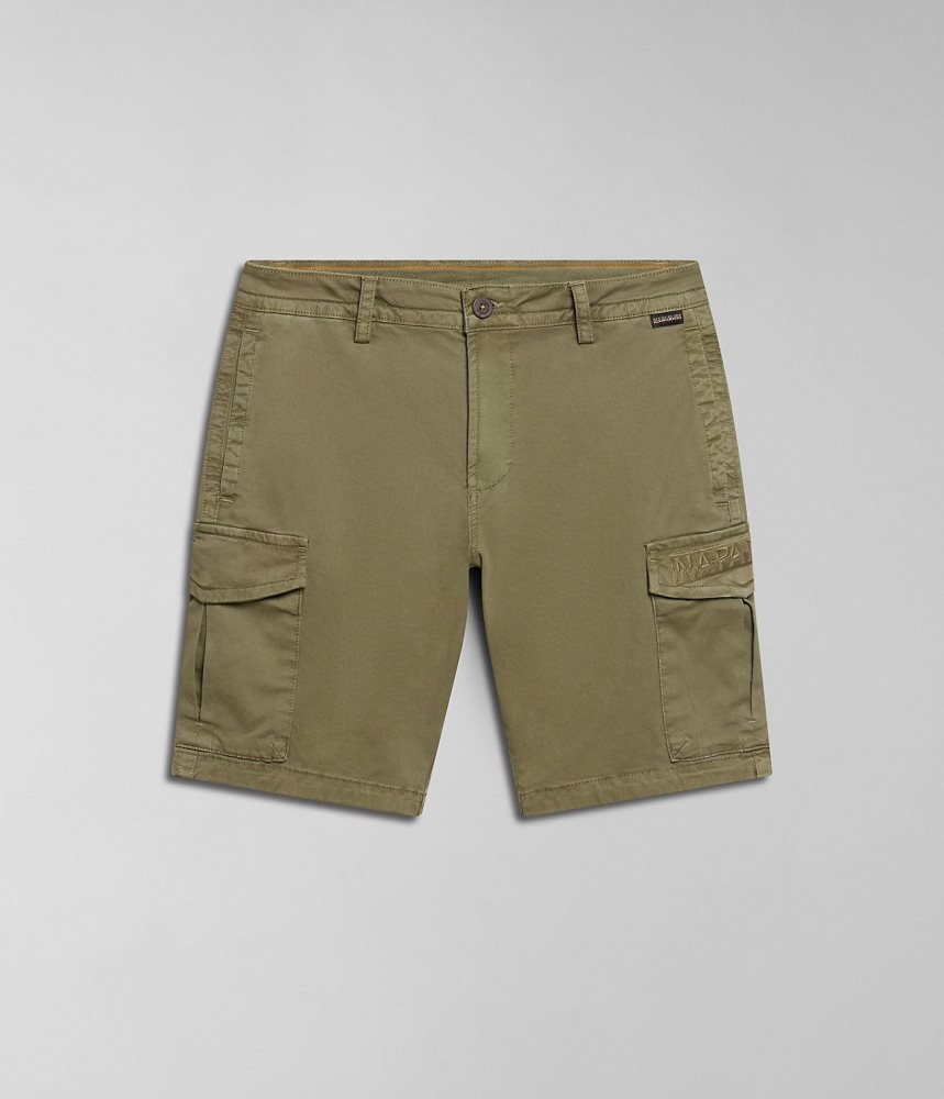 Napapijri Deline Bermuda Shorts Korte Broek Heren Groen | JEFDTQL-49