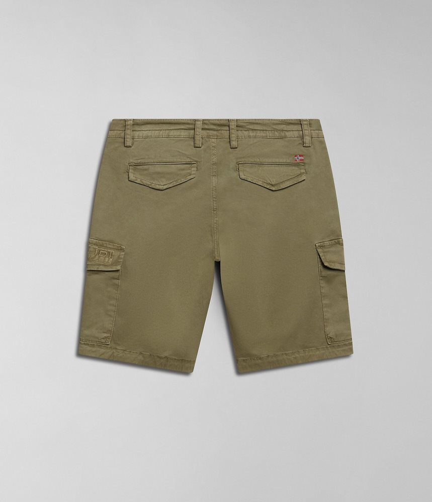 Napapijri Deline Bermuda Shorts Korte Broek Heren Groen | JEFDTQL-49