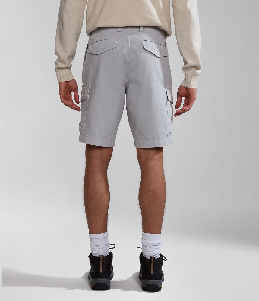Napapijri Deline Bermuda Shorts Korte Broek Heren Lichtgrijs | YHTGIRW-41