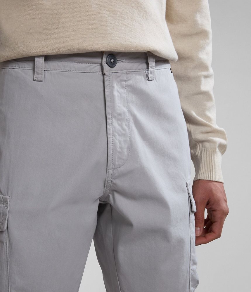 Napapijri Deline Bermuda Shorts Korte Broek Heren Lichtgrijs | YHTGIRW-41