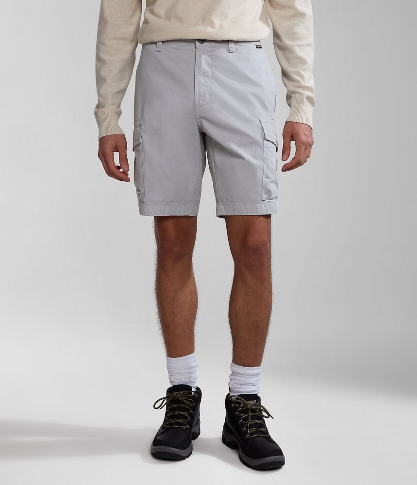 Napapijri Deline Bermuda Shorts Korte Broek Heren Lichtgrijs | YHTGIRW-41