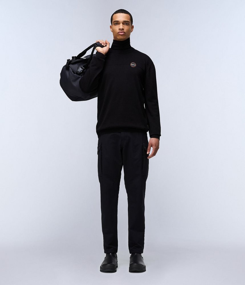 Napapijri Derri Crew Neck Jumper Jumpers Heren Zwart | PYACHUR-43