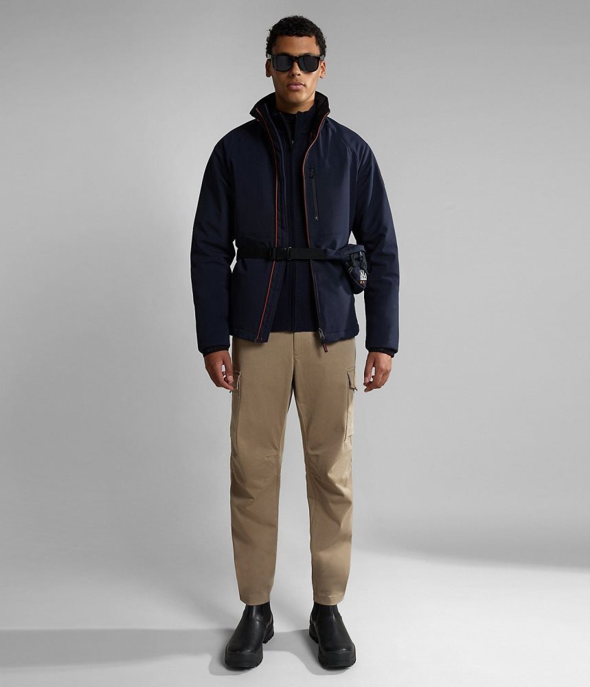 Napapijri Derri Full-Zip Jumper Zip Jumpers Heren Donkerblauw | LRKABYV-70