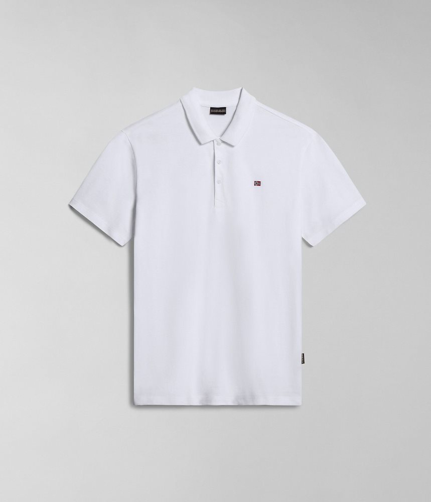 Napapijri Ealis Short Sleeve Polo Shirt Poloshirt Heren Wit | CKIUYDV-64