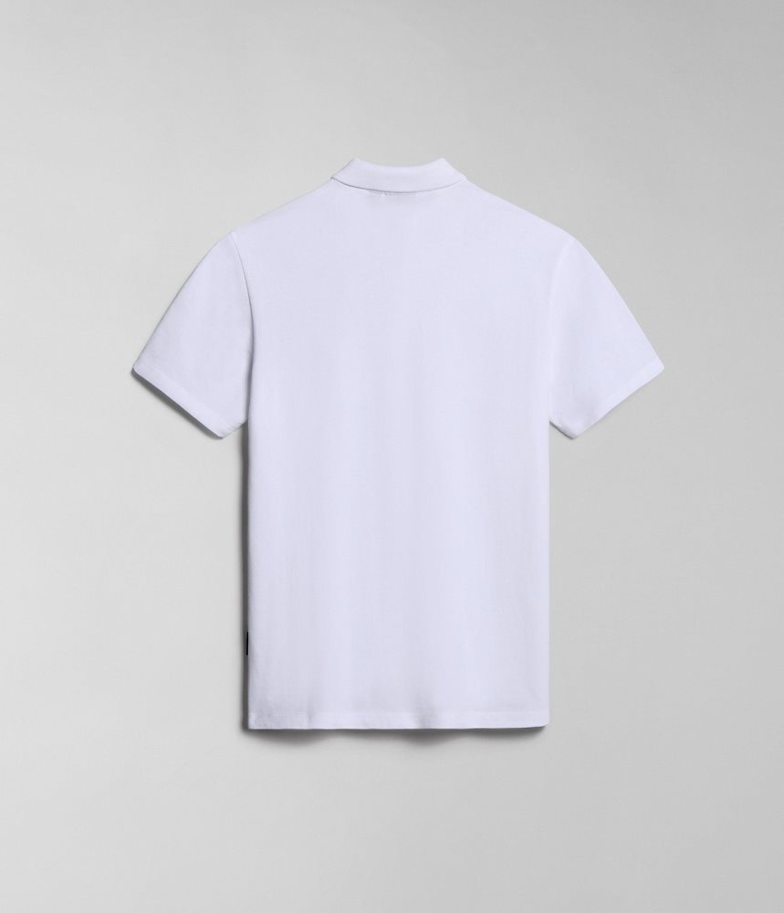 Napapijri Ealis Short Sleeve Polo Shirt Poloshirt Heren Wit | CKIUYDV-64